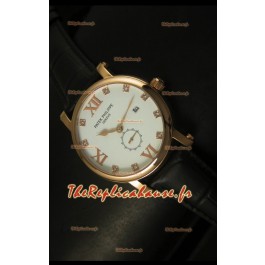 Patek Philippe Calatrava en or rose avec marqueurs pour les heures incrustés de diamants
