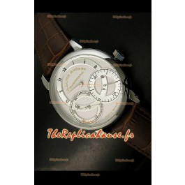 Alange Sohne Double Sous-Cadrans Montre Japonaise Bracelet Marron