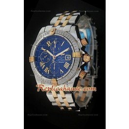 Breitling Chronomat Evolution Two Tone Montre en Bleu Clair