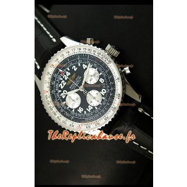 Breitling Navitimer Cosmonaute Reproduction Montre Suisse avec Cadran Noir - Reproduction EXACTE