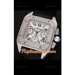 Cartier Santos 100 XL Chronograph Montre Suisse - 1:1 Mirror Replica