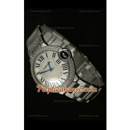 Ballon De Cartier Swiss Replica Montre - Montre en Acier deTaille Moyenne - 38 mm