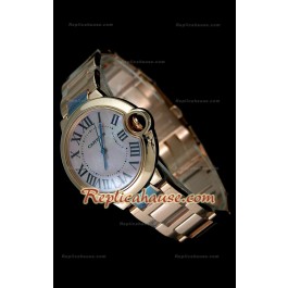 Ballon De Cartier Swiss Replica Montre - Taille Moyenne - Montre Or Rose 38 mm