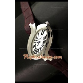 Delices De Cartier Femmes Replica Montre avec Bracelet Marron