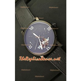 Cartier Calibre Tourbillon Montre Japonaise avec Cadran Noir