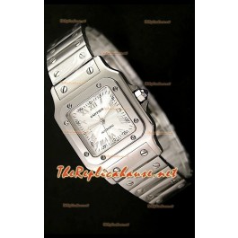 Cartier Santos Montre Femmes Réplique Suisse 29 mm - Chiffres des Heures en Acier