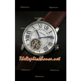 Cartier Calibre Japanese Tourbillon Montre Bracelet Marron