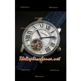 Cartier Calibre Japanese Tourbillon Montre Bracelet bleu
