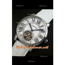Cartier Calibre Japanese Tourbillon Montre Bracelet Blanc