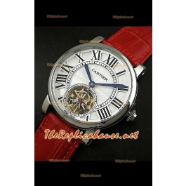 Cartier Calibre Japanese Tourbillon Montre Bracelet Rouge