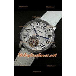 Cartier Calibre Japanese Tourbillon Montre Bracelet Blanc