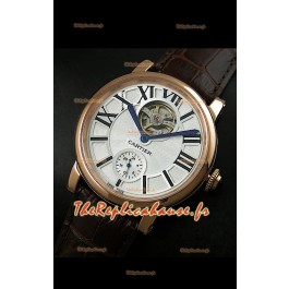 Ballon de Cartier Tourbillon volant Reproduction Montre Japonais - Boitier Or Rose
