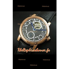 Ballon de Cartier Tourbillon volant Reproduction Montre Japonais - Boitier Or Rose