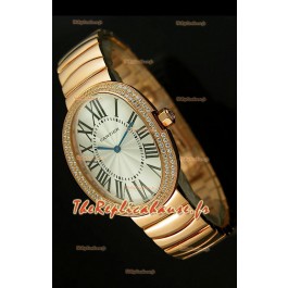 Cartier Baignoire Reproduction Montre Japonaise en Or Jaune/Lunette de Diamants