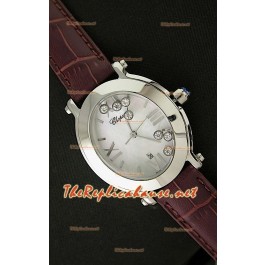Chopard Happy Sport Femmes Montre Japonaise avec Bracelet en Cuir Marron