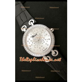 Chopard Xtraveganza Femmes Montre avec Boîtier Garnis de Diamants avec Bracelet Noir