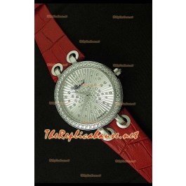 Chopard Xtraveganza Femmes Montre avec Bracelet Marron Boîtier Garnis de Diamants 