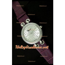 Chopard Xtraveganza Femmes Montre avec Bracelet Violet Boîtier Garnis de Diamants 