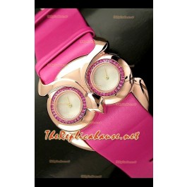 Chopard Animal World Femmes Owl Montre avec Cadran Noir Or Rose