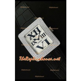 Franck Muller Infinity Femmes Replica Montre avec Lunettes de Diamants
