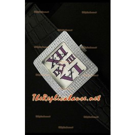 Franck Muller Infinity Femmes Replica Montre avec Cadran Blanc Cassé
