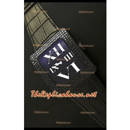 Franck Muller Infinity Femmes Replica Montre avec Boîtier PVD et Diamants Noirs
