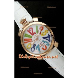 GaGa Milano Manuale Montre avec Boîtier Or Rose - 48 mm 