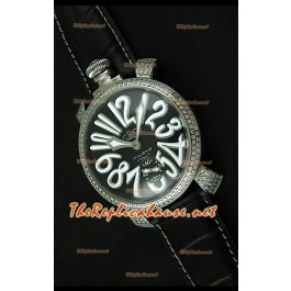 GaGa Milano Manuale Japanese Montre Cadran Noir