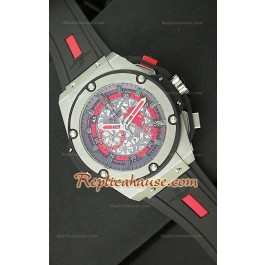 Hublot Big Bang King Power Manchester United Japanese Montre en Acier