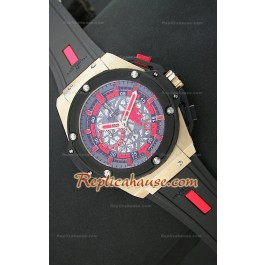 Hublot Big Bang King Power Manchester United Japanese Montre en Or Rose