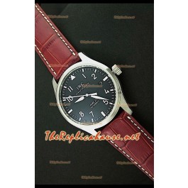 IWC Mark XVI Swiss Replica Montre Acier - 40 mm - Bracelet Marron