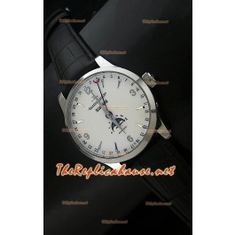Jaeger LeCoultre Moonphase Japanese Montre avec Cadran Blanc