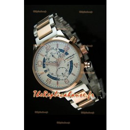 Mont Blanc Flypack REPRODUCTION Montre Japonaise Automatique Boitier Deux Tons