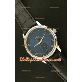 Omega Deville Japanese Montre Automatique en Acier avec Cadran Bleu Foncé