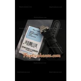 Authentique Bracelet Panerai en cuir de Crocodile noir