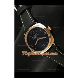 Panerai Radiomir Pink Gold Swiss Montre avec Cadran Noir