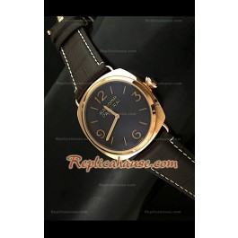 Panerai Radiomir Pink Gold Swiss Montre avec Cadran Marron