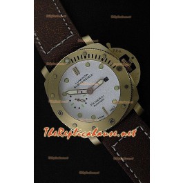 Panerai Luminor Submersible Montre Or Rose avec Cadran Blanc - 47 mm 