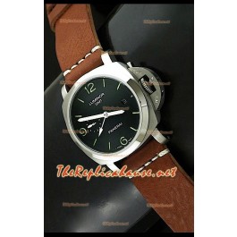 Panerai Luminor GMT PAM329 Montre Japonaise avec Bracelet Marron