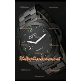 Panerai Luminor Marina Black Dial Montre avec Index Verts
