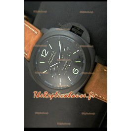 Panerai PAM365 L'Astronomo Luminor 1950 GMT Montre Equation of Time Cadran Noir Acier