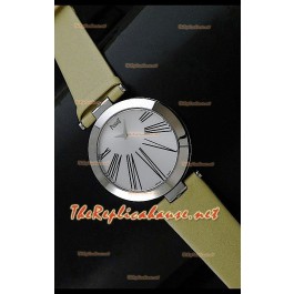 Piaget Altiplano Dial Time Swiss Quartz Montre avec Bracelet Cuir Jaune