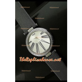 Piaget Altiplano Dial Time Swiss Quartz Montre avec Bracelet Cuir Gris