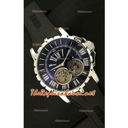 Roger Dubuis Excalibur Chronoexcel Dual Tourbillon avec Cadran Noir 