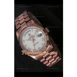 Rolex DayDate Swiss Replica Montre en Or Rose 