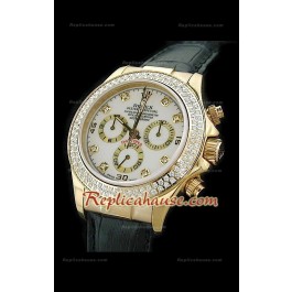Rolex Daytona Cosmograph Swiss Replica Montre avec Cadran Blanc