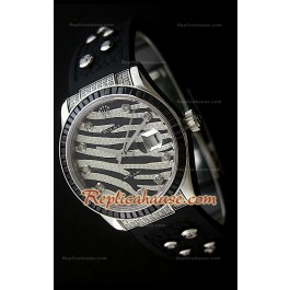 Rolex Datejust Mens Swiss Replica Montre avec Cadran Léopard 