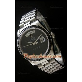 Rolex DayDate Swiss Replica Montre avec Cadran Noir