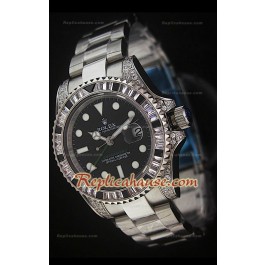 Rolex GMT Masters II Swiss Replica Montre en Acier avec Diamants