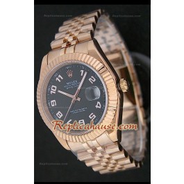 Rolex Replica Datejust Pink Gold Japanese Montre